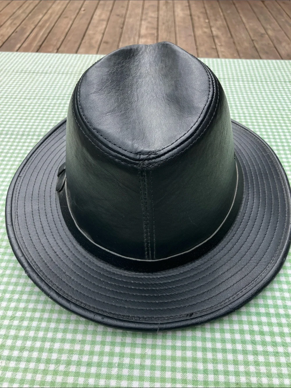 Henschel Hatquarters USA faux leather hat pleather safari hat